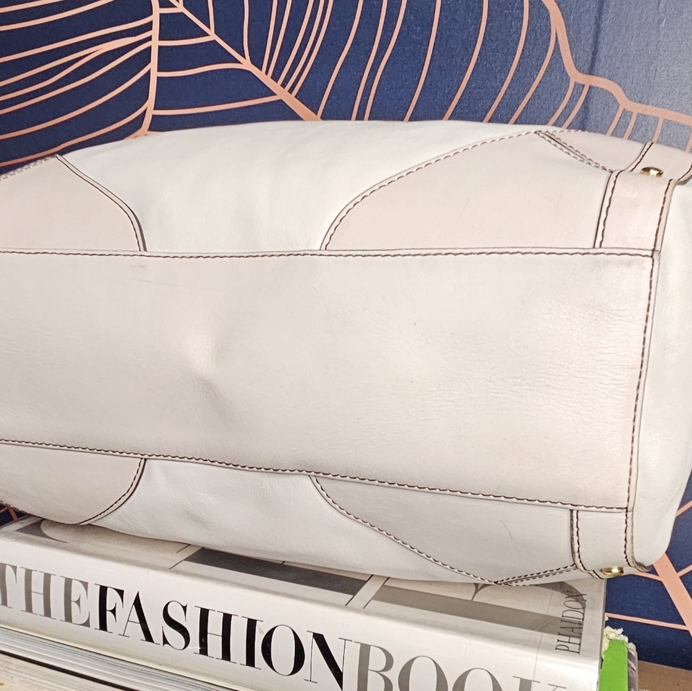 COLE HAAN Gray Leather Tote - Picture 5 of 13